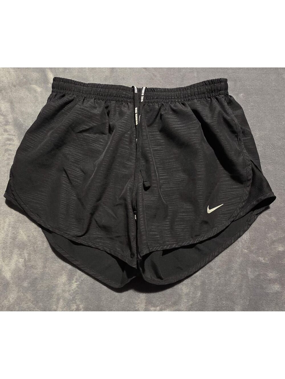 Nike Dri-FIT SML Black Running Shorts with Inner Liner and Zippered Back Pocket